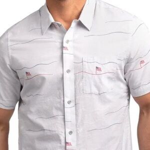 Travis Mathew Youth star spangled banner button down (size medium)